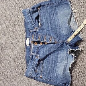 Loft cutoff button fly denim shorts
